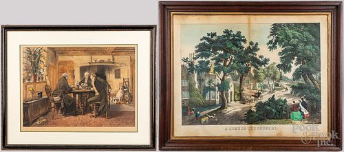 TWO LITHOGRAPHS, TO INCLUDE W.
