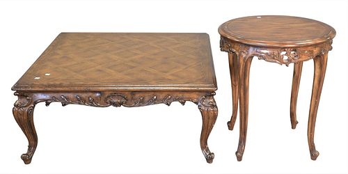 TWO LIVING ROOM TABLES, TO
