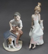 TWO LLADRó FIGURES OF 'BEDTIME