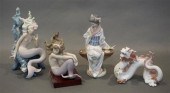 TWO LLADRO FIGURES OF MERMAIDS