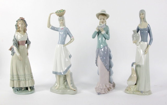 Two Lladro figures of young