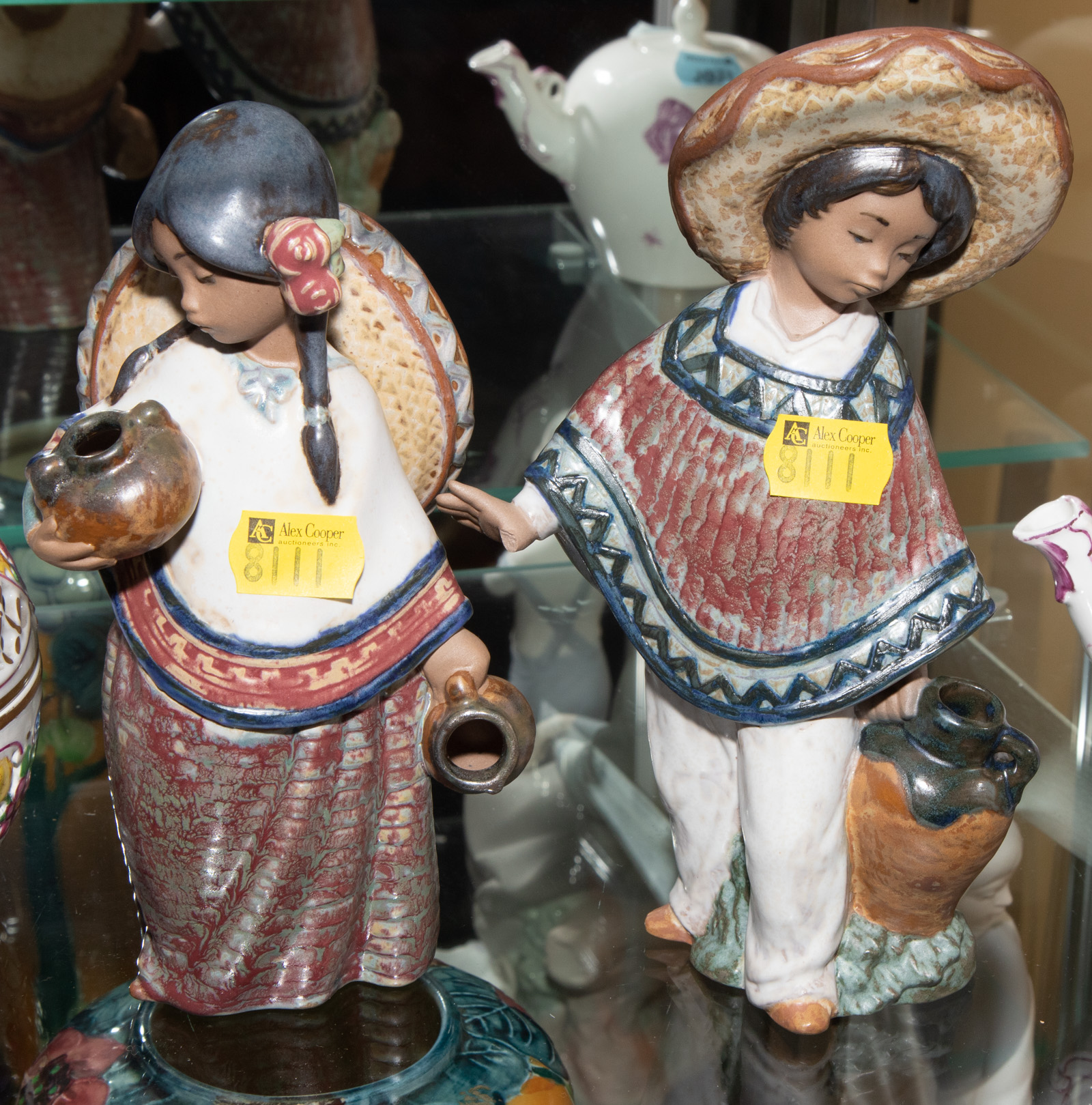 TWO LLADRO POLYCHROME FIGURES: