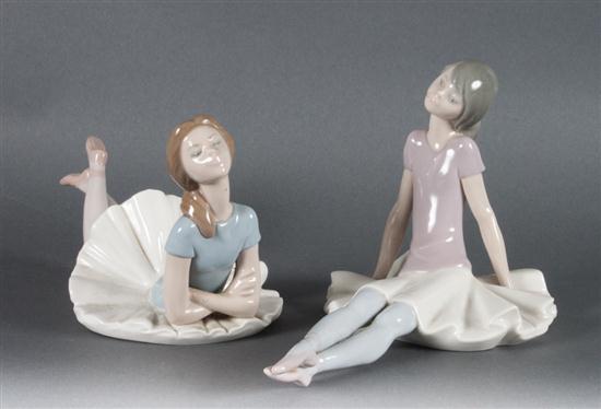 Two Lladro porcelain ballerina