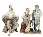 TWO LLADRO PORCELAIN DON QUIXO
