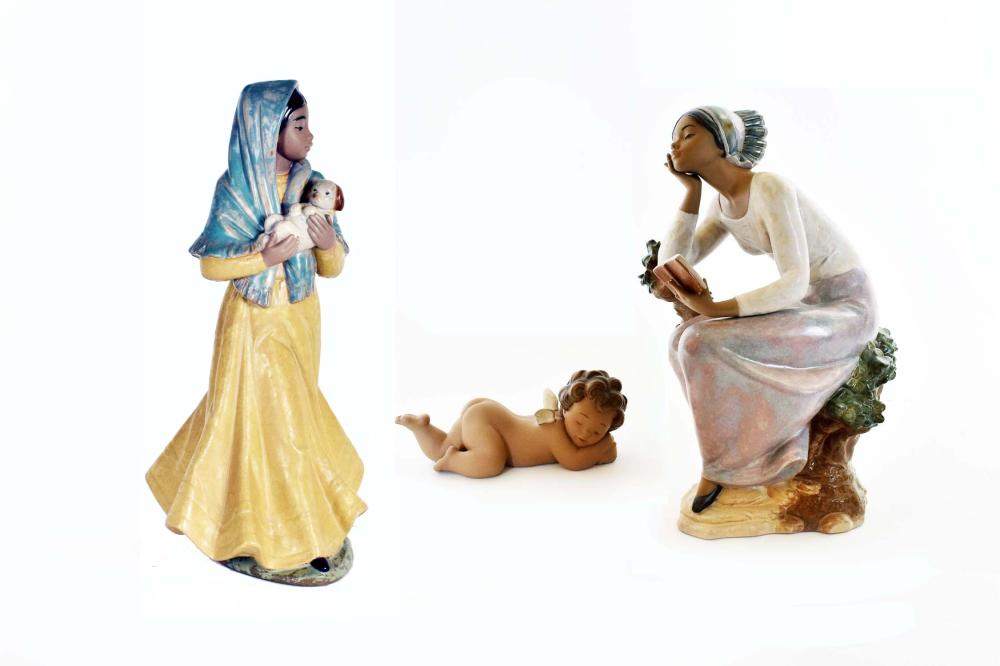 TWO LLADRO PORCELAIN FIGURES AND