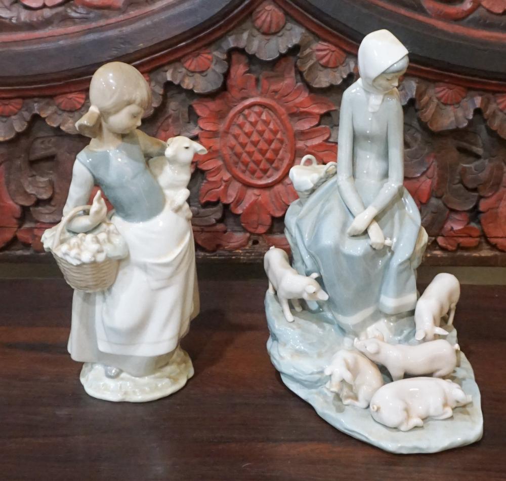 TWO LLADRO PORCELAIN FIGURES OF