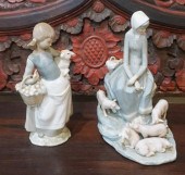 TWO LLADRO PORCELAIN FIGURES O