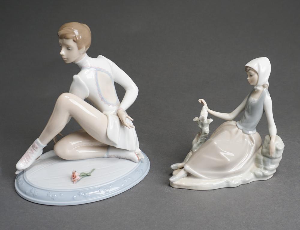 TWO LLADRO PORCELAIN FIGURES OF