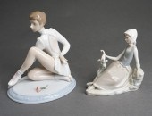 TWO LLADRO PORCELAIN FIGURES O