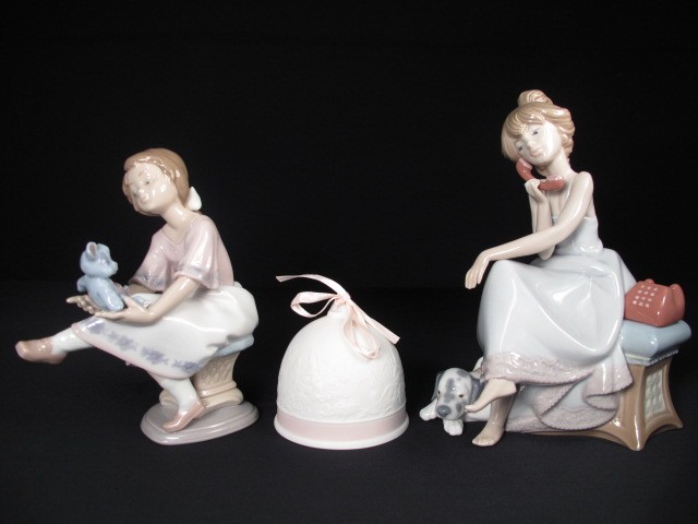 Two Lladro porcelain figurines.