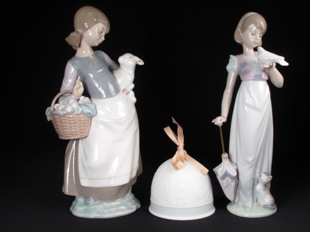 Two Lladro porcelain figurines.