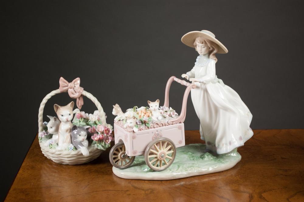 TWO LLADRO PORCELAIN FIGURINES,