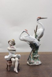 TWO LLADRO PORCELAIN FIGURINES