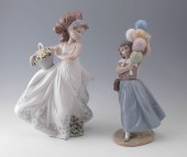 TWO LLADRO PORCELAIN FIGURINES