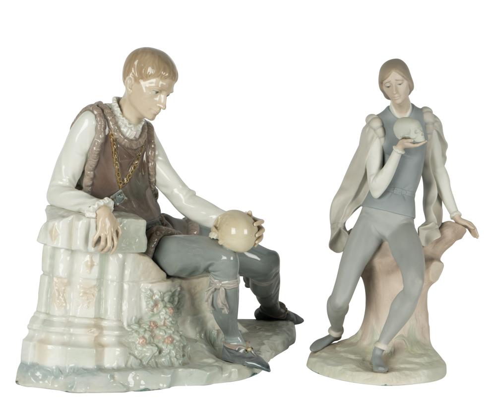 TWO LLADRO PORCELAIN HAMLET