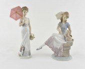 TWO LLADRO PORCELAIN YOUNG LAD