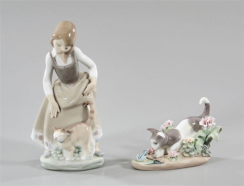 Two LLadro porcelains; including