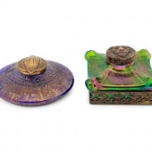 Two Loetz Glass Inkwells
Austr