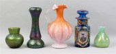 TWO LOETZ TYPE GLASS VESSELS A