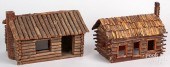 TWO LOG CABIN HOUSE MODELS, 19