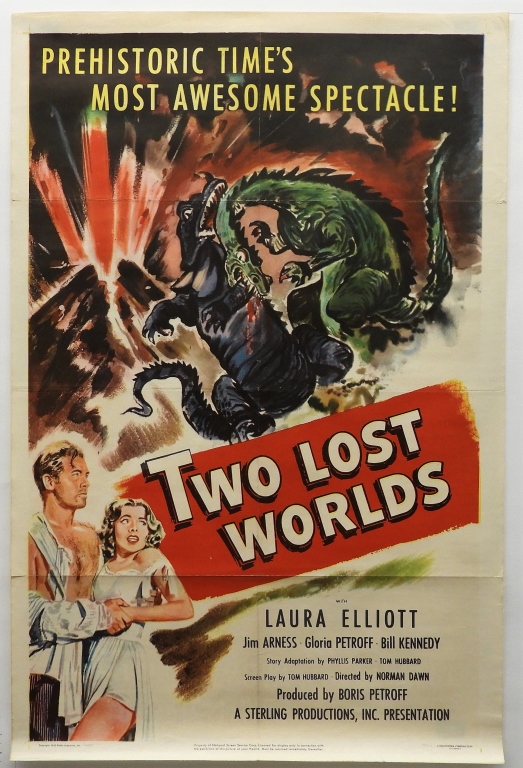 TWO LOST WORLDS 1950 ONE SHEET