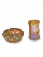 TWO LOUIS COMFORT TIFFANY IRID