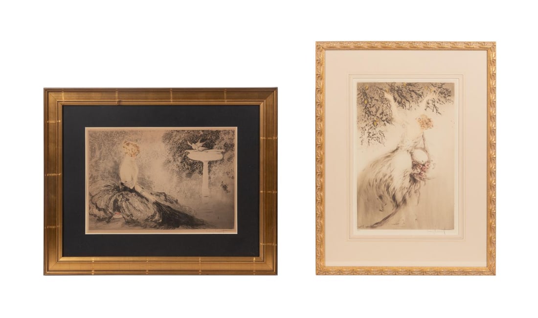 TWO LOUIS ICART FIGURAL