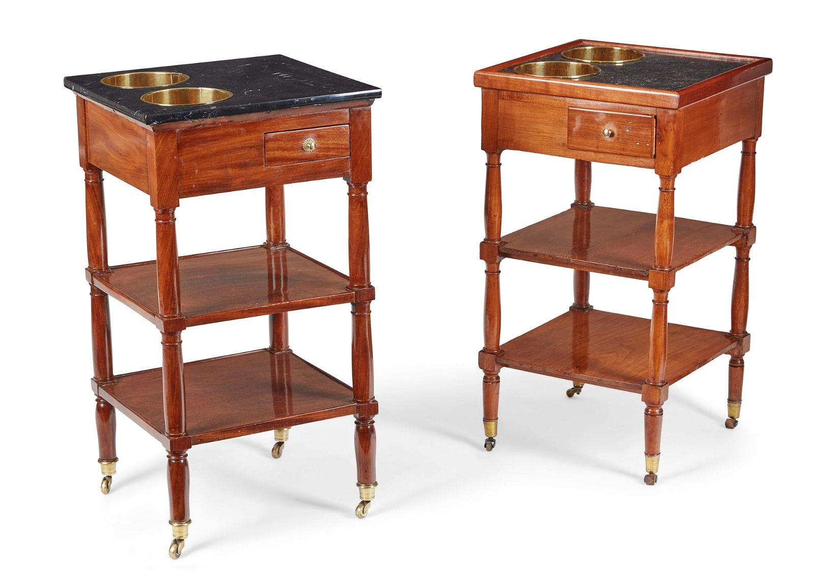 TWO LOUIS PHILIPPE MAHOGANY