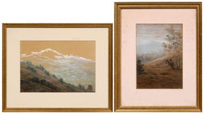 Two Louis Rowell pastels (Tryon,