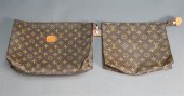 TWO LOUIS VUITTON STYLE TOILET