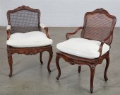 TWO LOUIS XV STYLE BEECHWOOD C