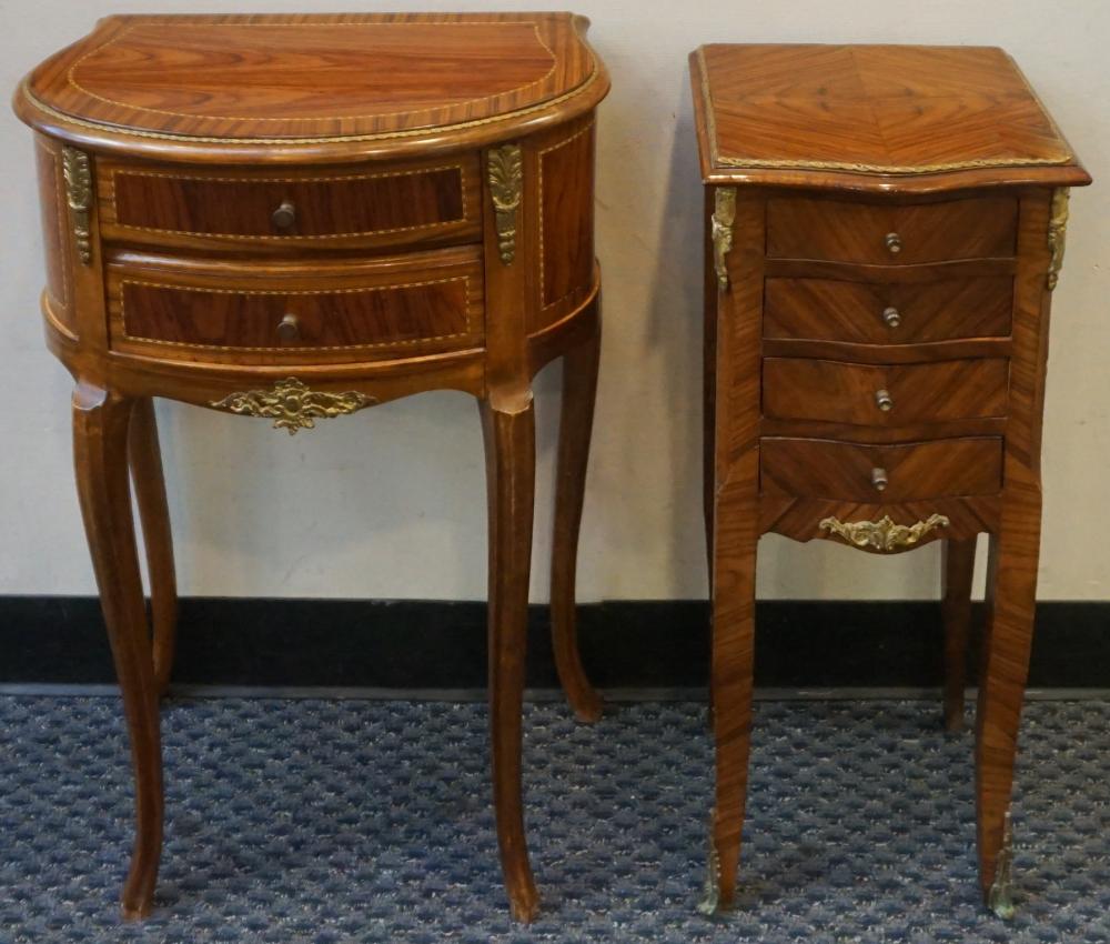 TWO LOUIS XV STYLE BRASS MOUNTED