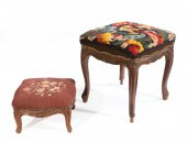 TWO LOUIS XV-STYLE CARVED WALN