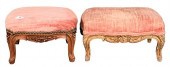 TWO LOUIS XV STYLE FOOTSTOOLST
