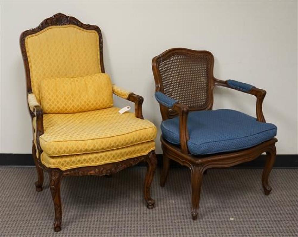 TWO LOUIS XV STYLE WALNUT