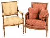 TWO LOUIS XVI STYLE ARMCHAIRST