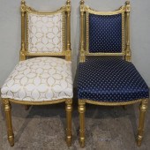 TWO LOUIS XVI STYLE GILT PAINT