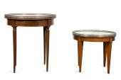 TWO LOUIS XVI STYLE MARBLE TOP