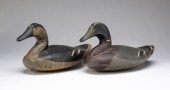 TWO LOUISIANA MALLARD DECOYS.