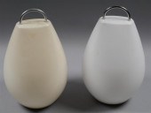 TWO LUAU PORTABLE GLOBULAR WHI