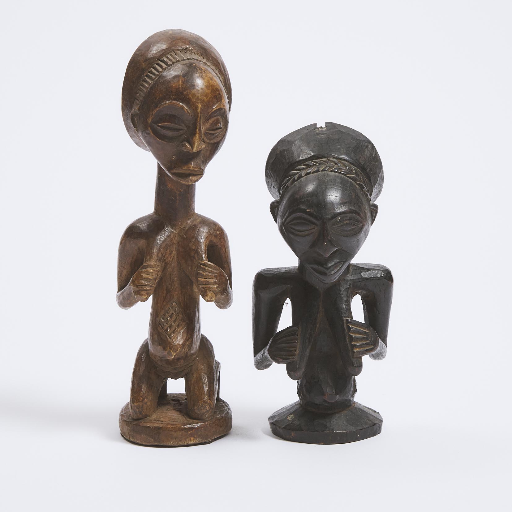 Two Luba Maternity Figures,
