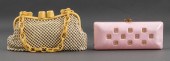 TWO LUCITE AND BAKELITE CLUTCH