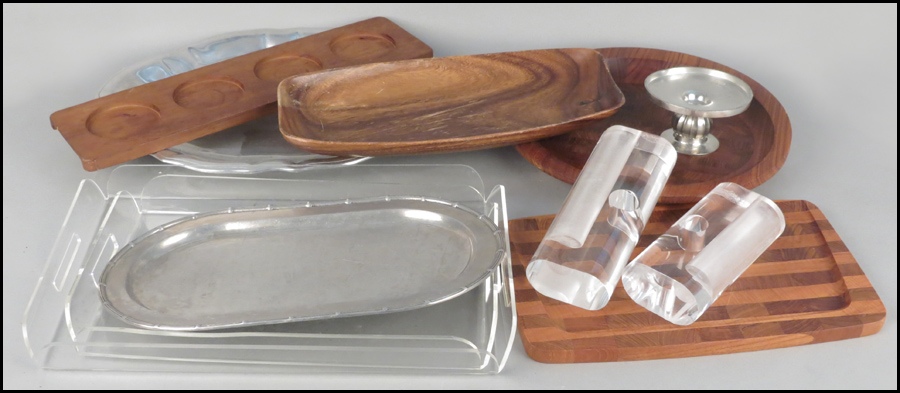 TWO LUCITE TRAYS. Together with a