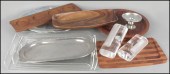 TWO LUCITE TRAYS. Together wit