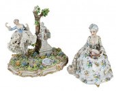 TWO LUIGI FABRIS PORCELAIN FIG