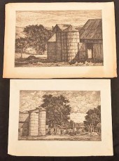 TWO LUIGI LUCIONI ETCHINGS AND