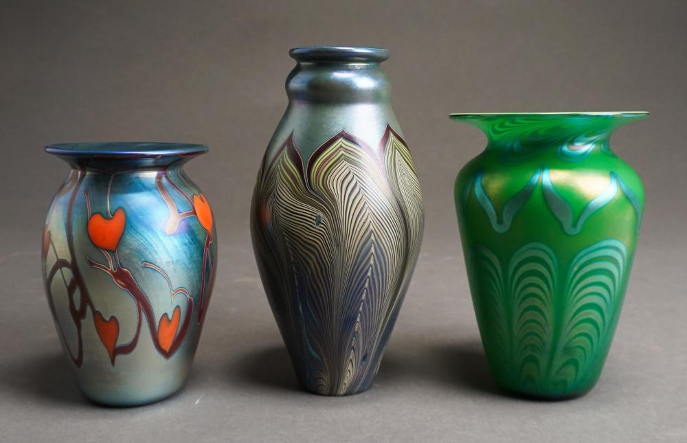 TWO LUNDBERG BLUE IRIDESCENT