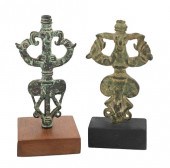 TWO LURISTAN BRONZE STANDARD F