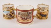 Two Lynton porter mugs, painte