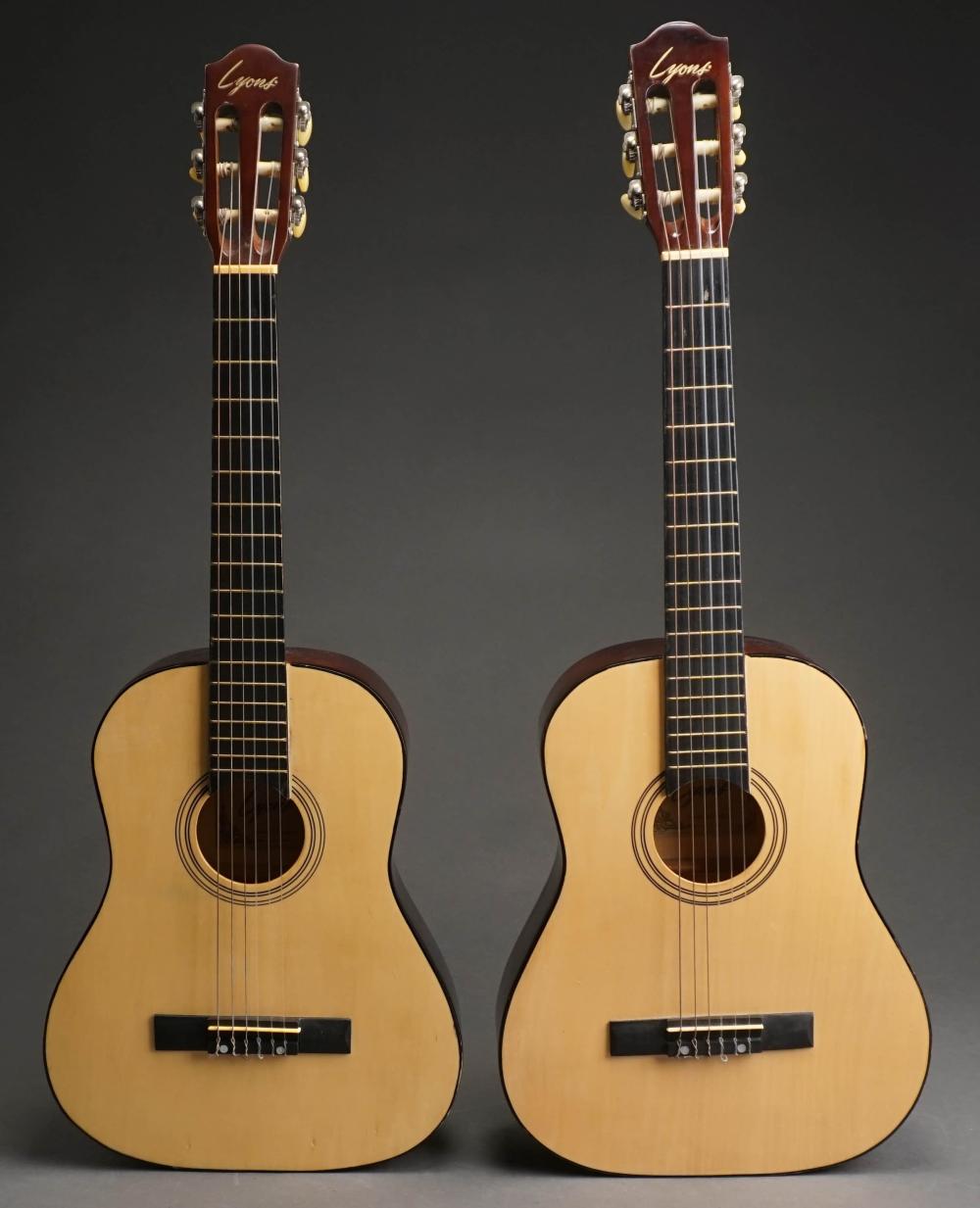 TWO LYONS ACOUSTIC GUITARS WITH